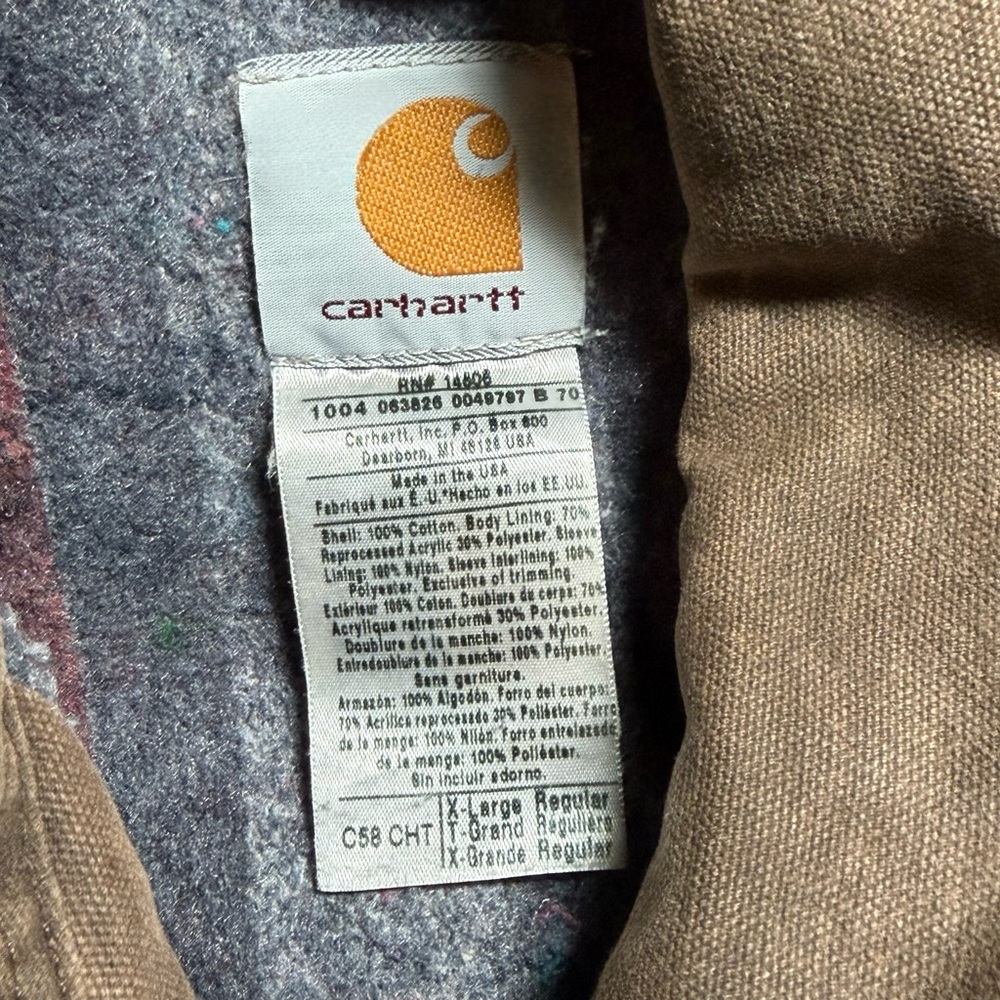 Vintage Carhartt Detroit C58 Brown Duck Chore Coat XL - Picture 4 of 5